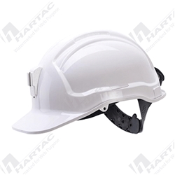 Frontier Tuffgard Miners Hard Hat - Metal Lamp Bracket Non- Vented, White