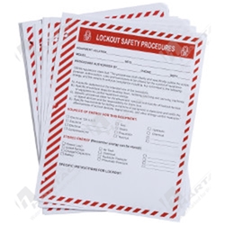 Prinzing Safety Procedure Form Pk25 Red/White