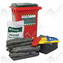 General Purpose Spill Kit in 240L Wheelie Bin