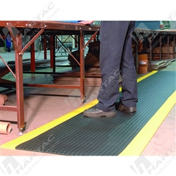 Diamond Foam Matting Black w/ Yellow Edges 900*14mm (Specify Length in M up to 18.3m)