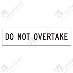 1200*300 Traff Corflute Ref CL1 Black on White Do Not Overtake