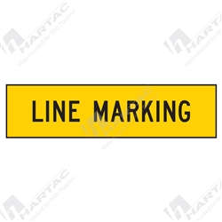 1200*300 Traff Corflute Ref CL1 Line Marking Black on Yellow (POA)