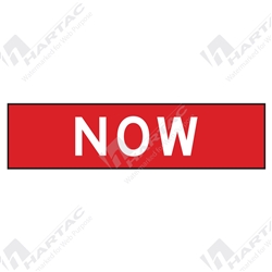 1200*300 Traff Corflute Ref CL1 Now White on Red (POA)