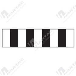 1200*300 Traff Corflute Ref CL1 Obstruction Marker Black on White