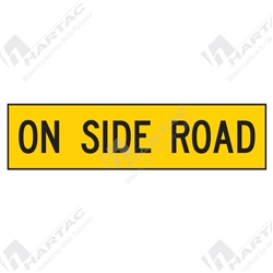 1200*300 Traff Corflute Ref CL1 Black on Yellow ON SIDE ROAD