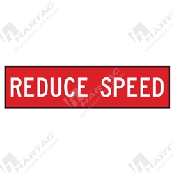 1200*300 Traff Corflute Ref CL1 White on Red Reduce Speed