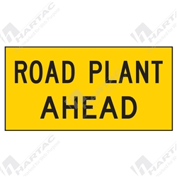 1200*600 Traff Corflute Ref CL1 Road Plant Ahead Black on Yellow