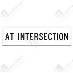 1200*300 Traff Corflute Ref CL1 At Intersection Black on White (POA)