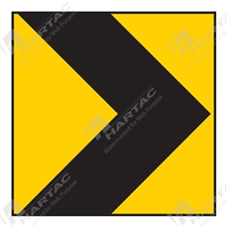 600*600 Traff Corflute Ref CL1 Black on Yellow Temporary Hazard Marker