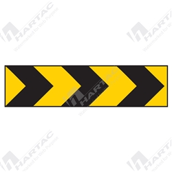 1200*300 Traff Corflute Ref CL1 Black on Yellow Temporary Hazard Marker
