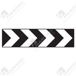 1200*300 Traff Corflute Ref CL1 Black on White Temporary Hazard Marker