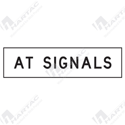 1200*300 Traff Corflute Ref CL1 At Signals Black on White (POA)