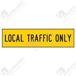 1200*300 Traff Corflute Ref CL1 Local Traffic Only Black on Yellow (POA)