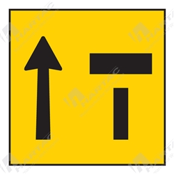 600*600 Traff Corflute Ref CL1 Black on Yellow Lane Status Right Lane Block