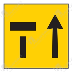 600*600 Traff Corflute Ref CL1 Black on Yellow Lane Status Left Lane Block