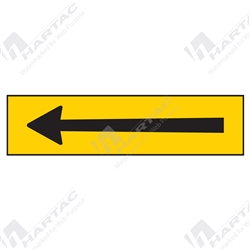 1200*300 Traff Corflute Ref CL1 Lane Status Arrow Picto Black on Yellow (POA)