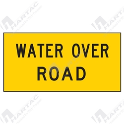 1200*600 Traff Corflute Ref CL1 Water Over Road Black on Yellow