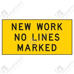 1200*600 Traff Corflute Ref CL1 New Work No Lines Marked Black on Yellow