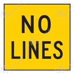 600*600 Traff Corflute Ref CL1 Black on Yellow No Lines