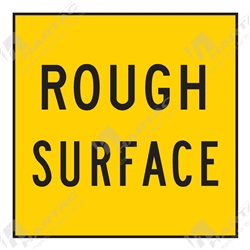 600*600 Traff Corflute Ref CL1 Rough Surface Black on Yellow