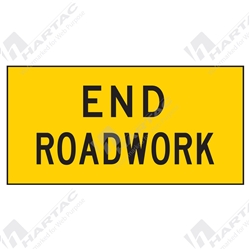 1200*600 Traff Corflute Ref CL1 Black on Yellow End Roadwork