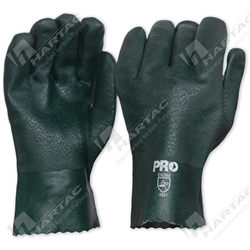 Green PVC Glove 27cm Long One Size Fits All (pack of 12 pairs)