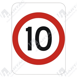 450*600 Alum Ref CL1 10km Speed Red & Black on White