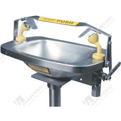 Wall Mounted Aerated Eye Wash Push Bar Operated