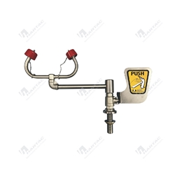 Swivel over-sink eyewash bench