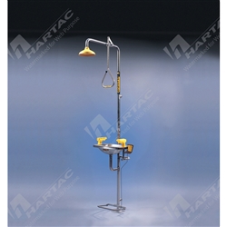 Combination Deluge Shower & Aerated Eye/Face Wash Hand & Foot Operated