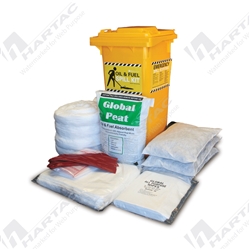 High Performance Outdoor Oil & Fuel Spill Kit in 120L Wheelie Bin