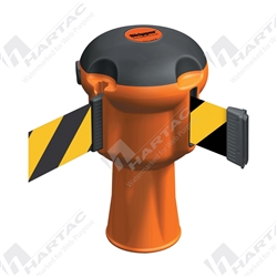 Orange Skipper Barrier Unit with 9m Black & Yellow Striped Retractable Tape