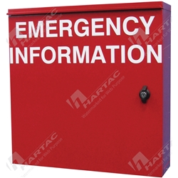 Manifest Cabinet for Emergency Information 490*500*130mm Red