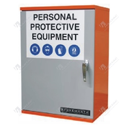 PPE Storage Cabinet 700H*500W*300D Powder Coated Orange & Grey 3 Shelves