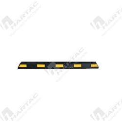 Black Wheel Stop 1.65m Long With Yellow Reflective Tape Includes Fasteners