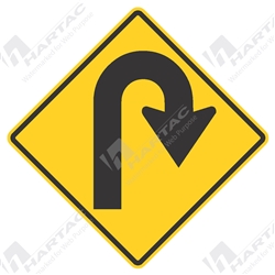 Warning Signs Hairpin Bend Right Aluminium Reflective Class 1