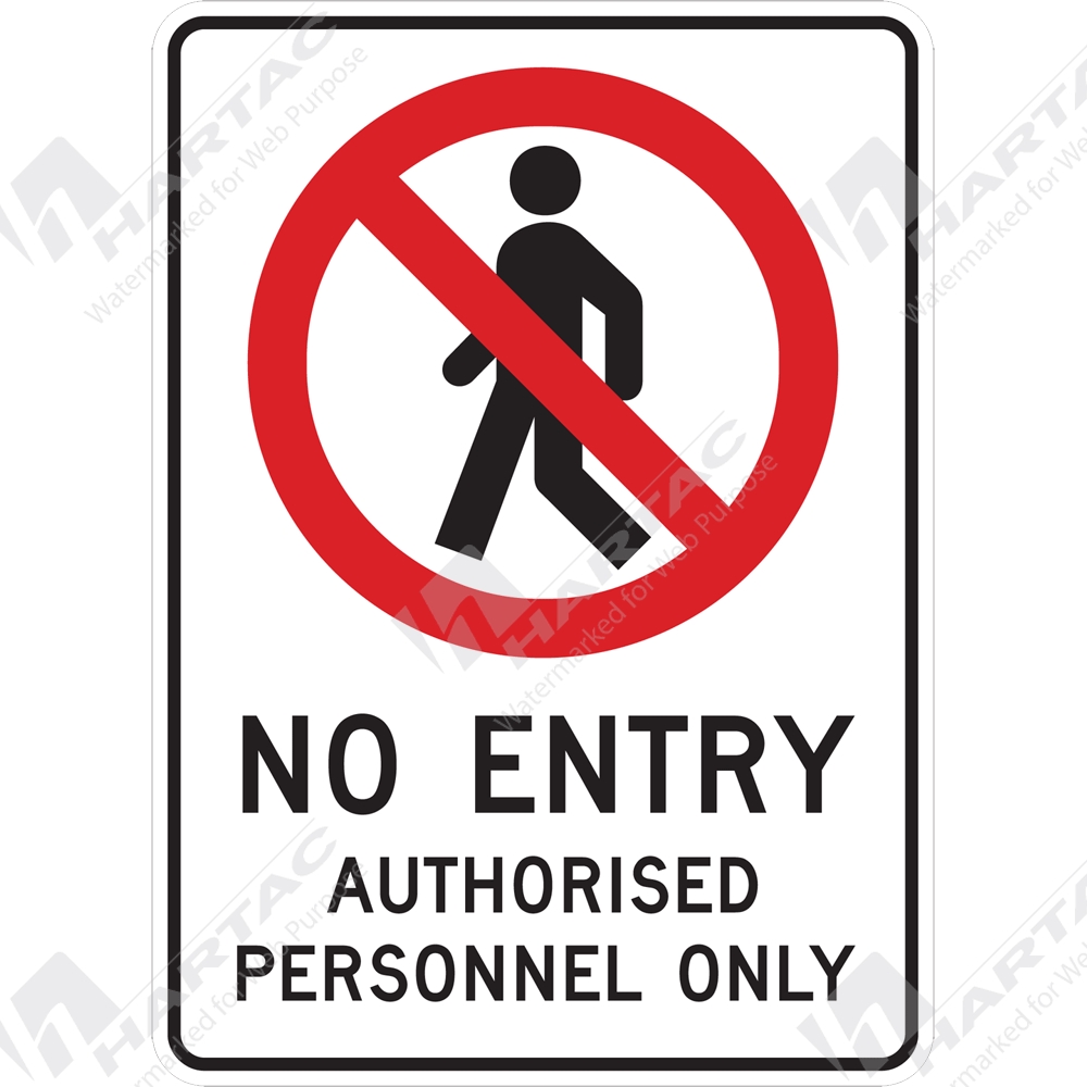 WARNING SECURITY SIGN NO Entry Authorized Personal Only 200x300mm Quality Metal