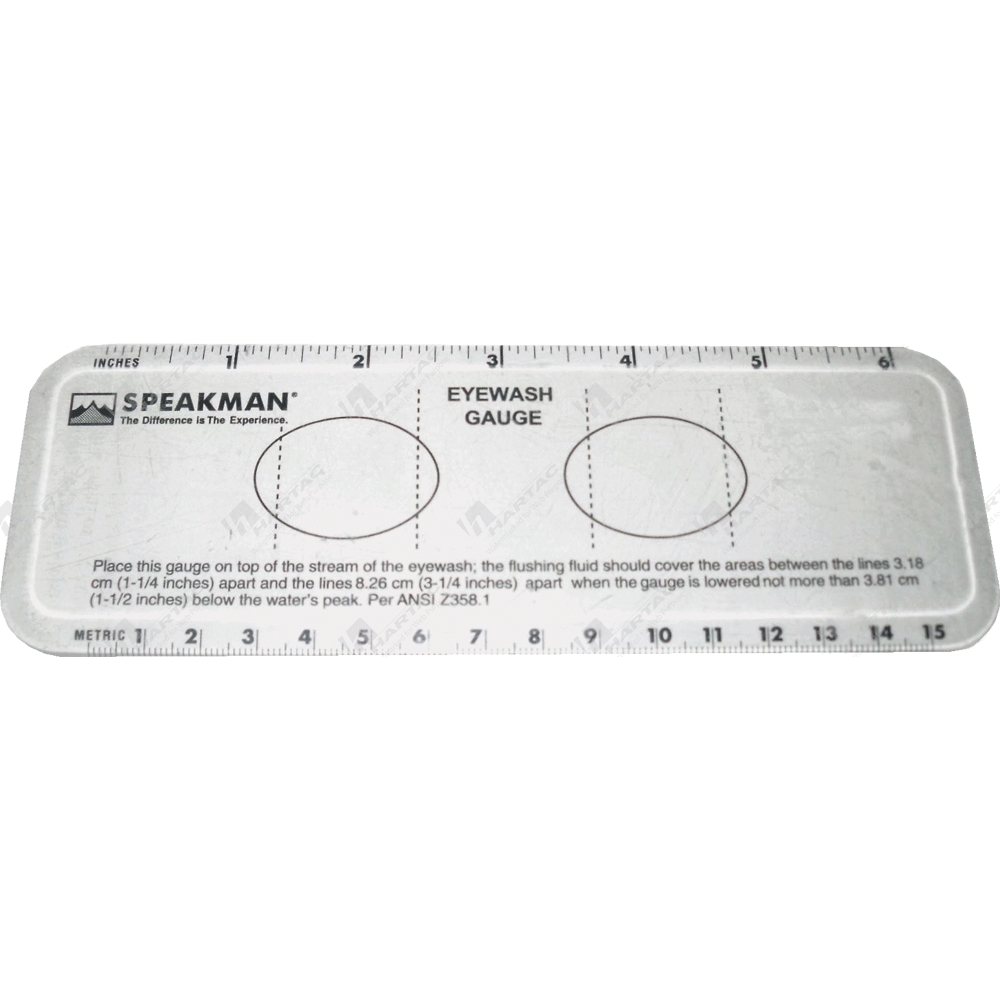 Safety Shower & Eye/Face Spare Parts - Eyewash Test Gauge - Company Name -  Hartac Australia