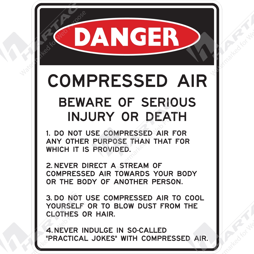 Dangers of compressed air