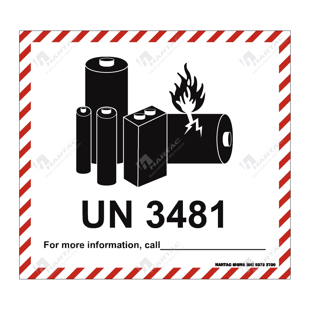 Z-HGL-LB3481 - Hazardous Goods (HGL) Lithium Ion Battery ...