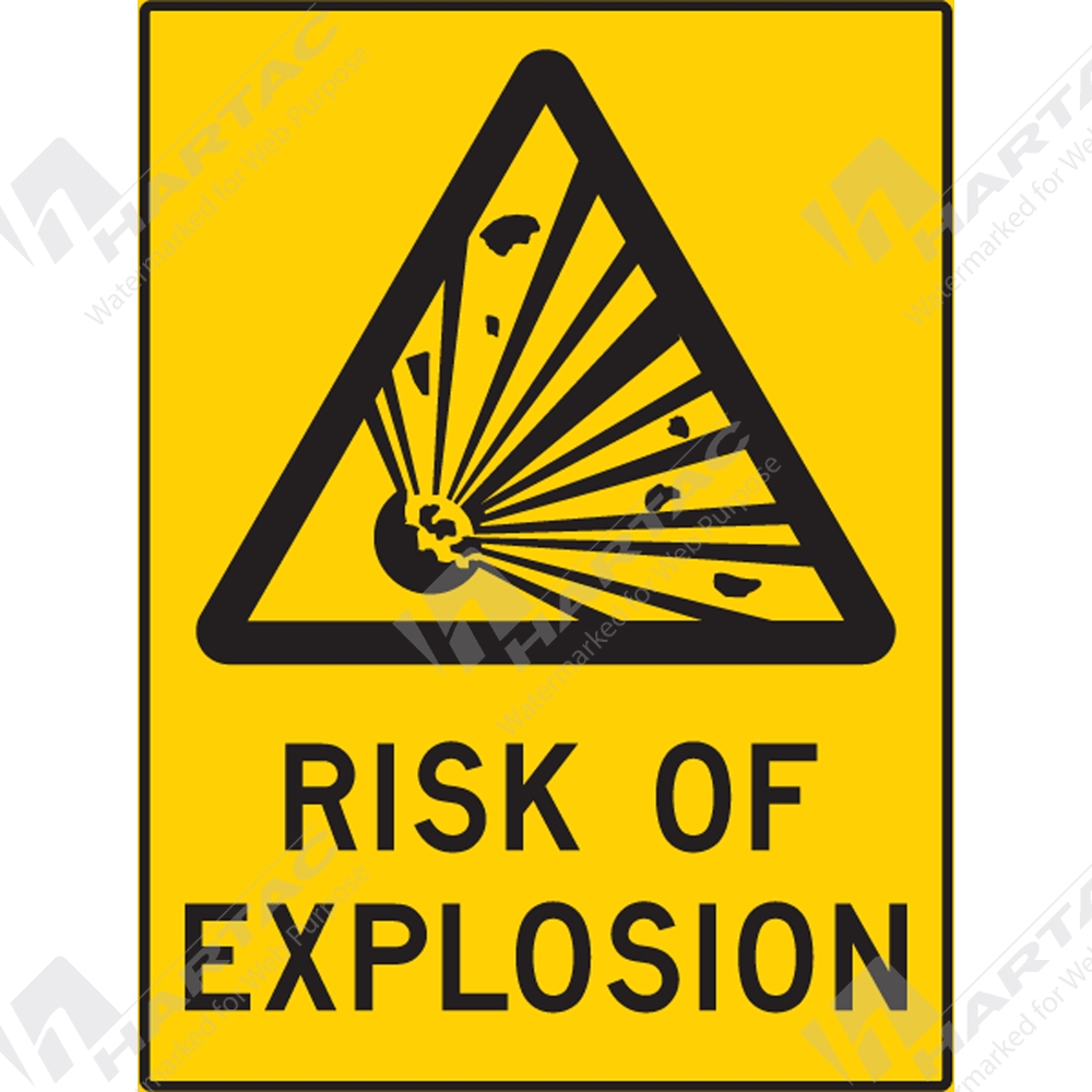 Warning Signs & Stickers - Warning Sign Risk Of Explosion - Company