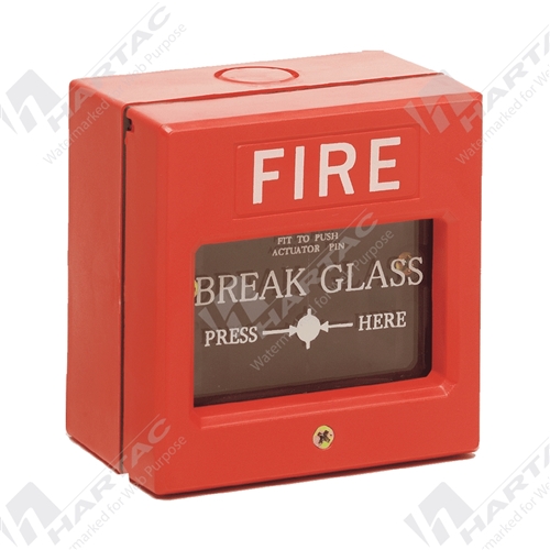 Surface Mount Break Glass Call Point with Polycarb Flap 86*86*56mm Red