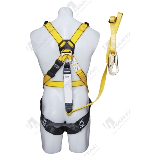 MSA Workman Premier Harness w/ Adjustable Webbing Lanyard Snaphook Medium