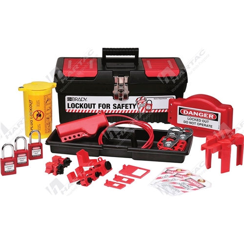 Personal Valve and Electrical Lockout Kit c/w 3 Keyed Alike Safety Padlocks
