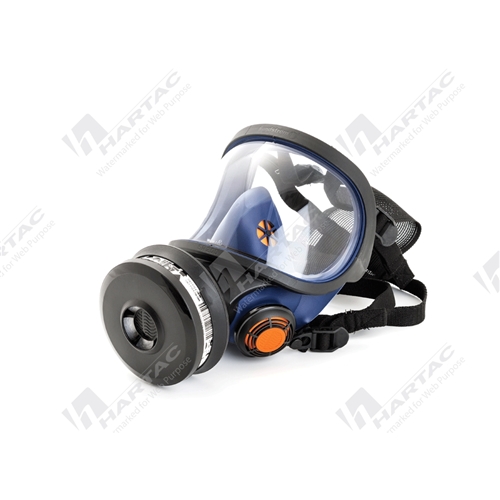 SR 200 Full Face Mask Rubber Head Harness Poly Visor