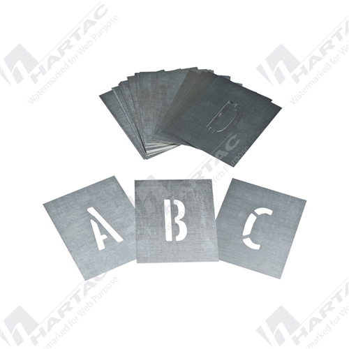Zinc Stencil Set A-Z 50mm Text Height