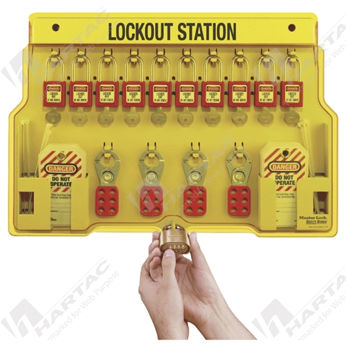 Safety Series 10 Lock Lockout Station - Base & Cover (Unfilled)
