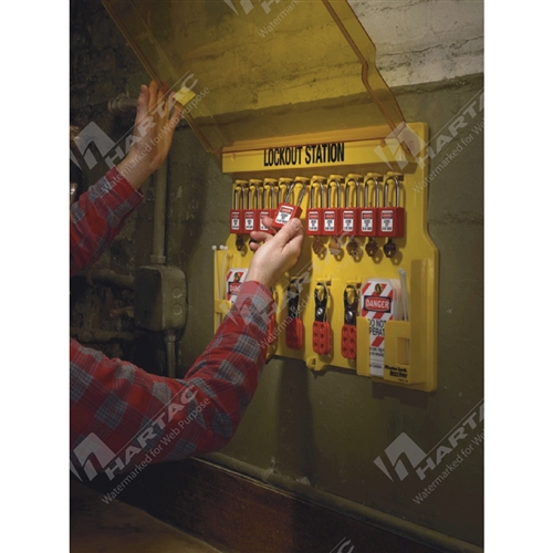 Safety Series 10 Lock Lockout Station - Base & Cover (Unfilled)