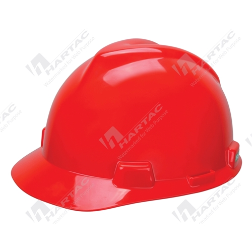 V-Gard Elite Safety Hard Hat Unvented Red 4 Point Suspensions (pk5)