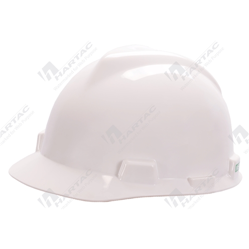 V-Gard Elite Safety Hard Hat Unvented White 4 Point Suspensions (pk5)